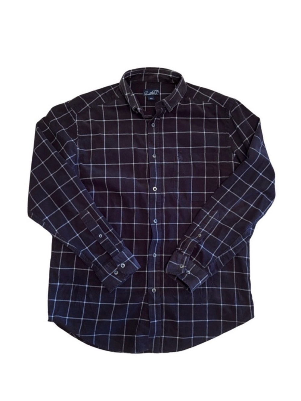 Arnold Palmer Chocolate Brown Checkered Men's Cord Shirt
